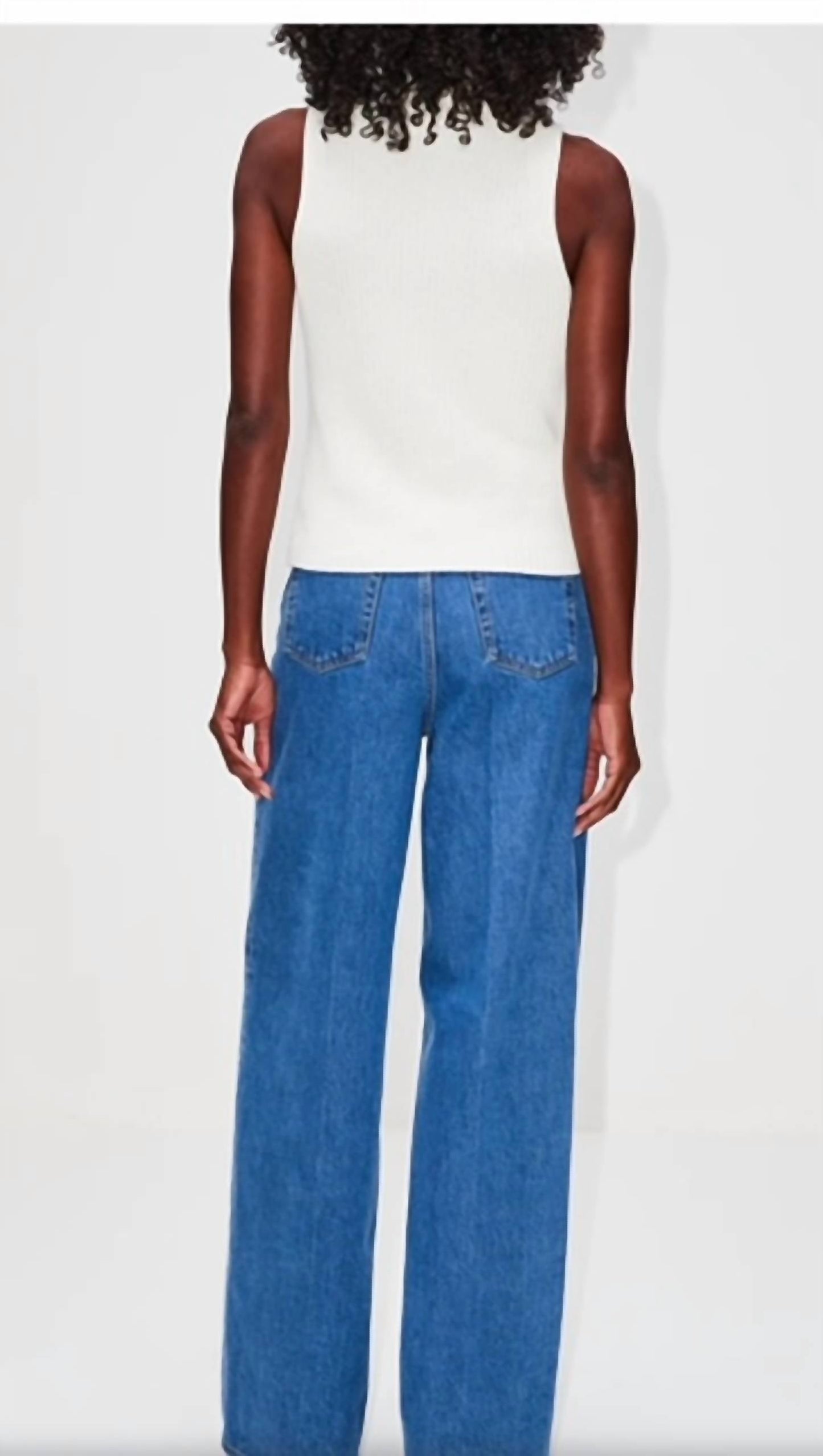 Nili Lotan - Inara Cotton Sleeveless Turtleneck Top