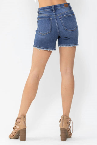 Judy Blue - Mid Length High Waist Jean Shorts