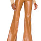 Alice + Olivia - Marshall Vegan Leather Crop Bell Pant