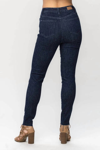 Judy Blue - Tummy Control Raw Hem Skinny Jean