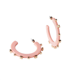 Smith & Co - Women's Solid Jewel Hoop Earrings