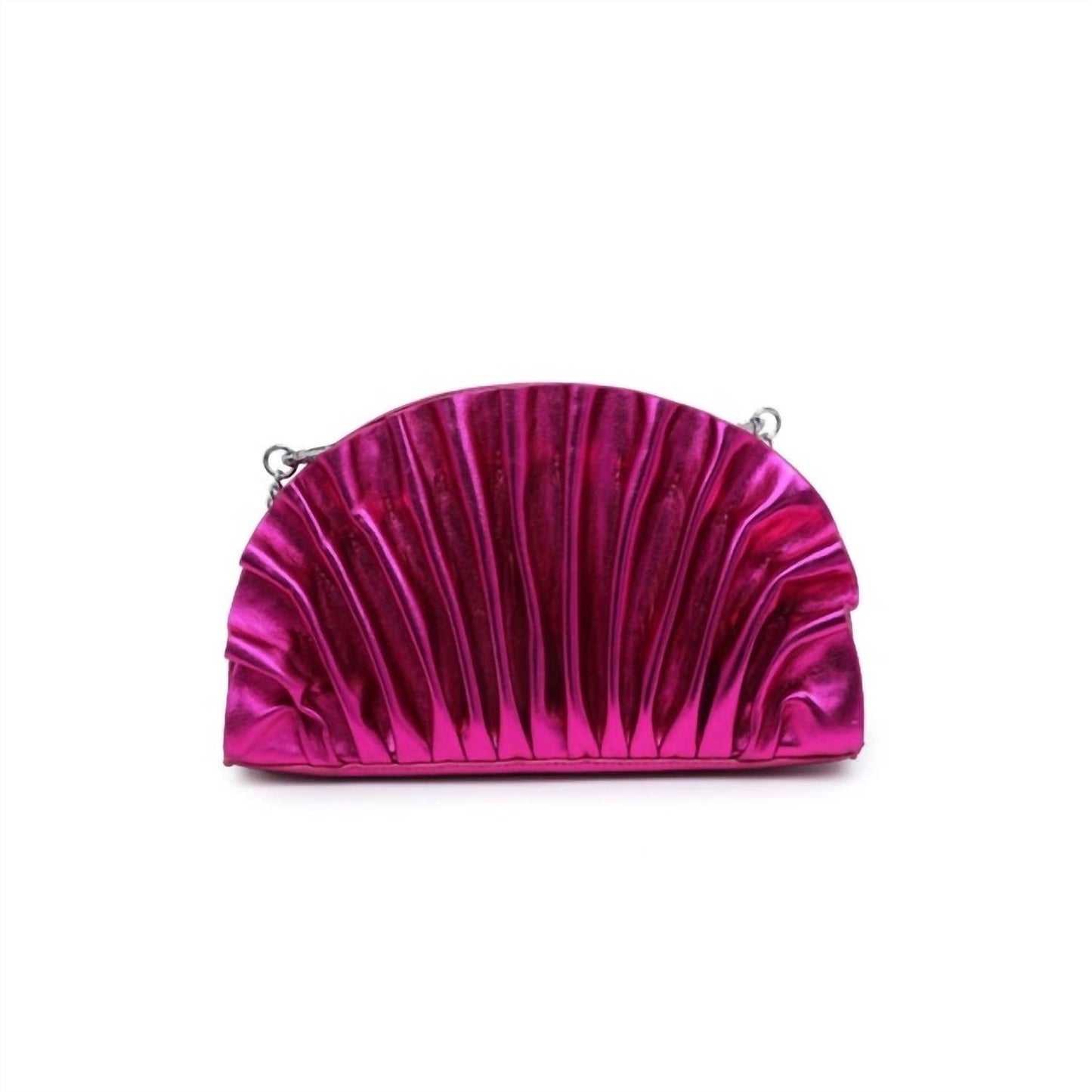 Urban Expressions - Women's Ariel Pleated Metallic Crossbody Bag