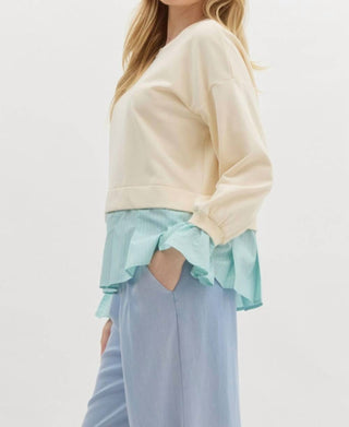 Entro - Long Sleeve Twofer Pullover