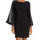 Adrianna Papell - Solid Ottoman Chiffon Dress