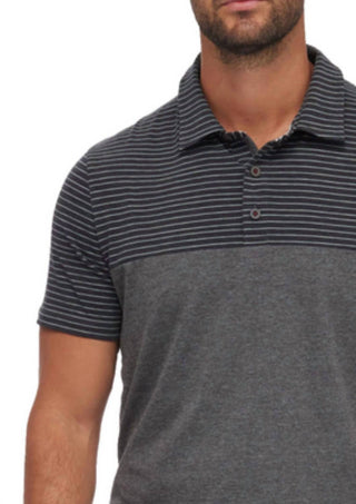 Flags & Anthem - Galena Stripe Blocked Performance Polo Shirt