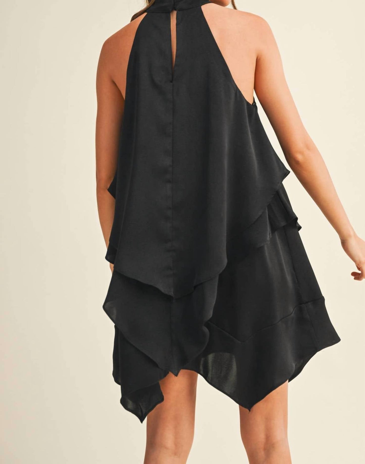 Mustard Seed - Ruffle Layer Halter Neck Dress