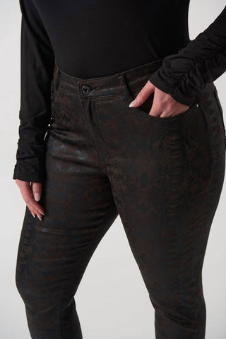 Joseph Ribkoff - Animal Print Slim-Fit Jeans