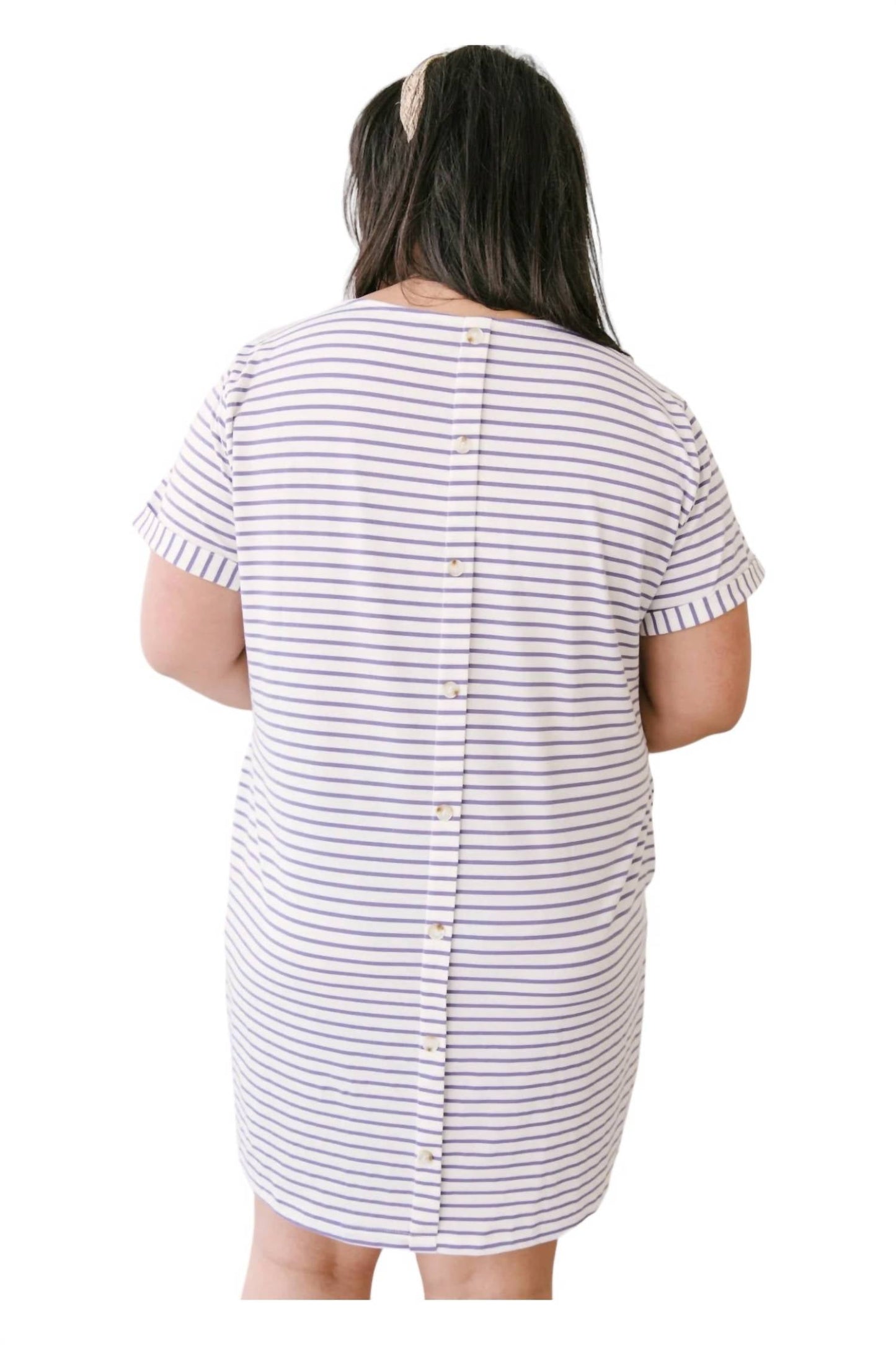 Davi & Dani - Buttoned To A T-Shirt Dress