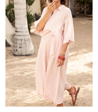 Hatch - The Elsa Stripe Linen Blend Maxi Dress