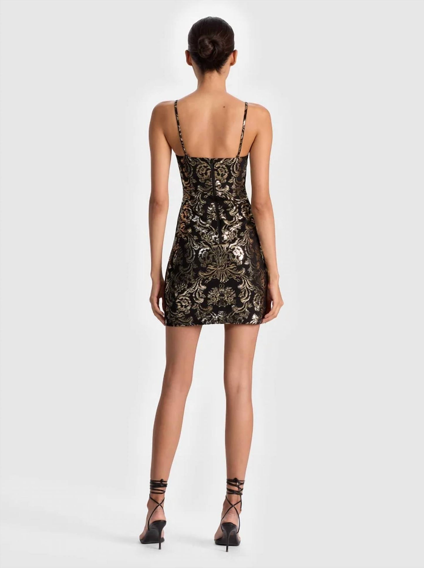 Alice + Olivia - Fifi Metallic Jacquard Mini Dress