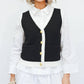 2.7 August Apparel - English Factory Gold Detail Knit Vest