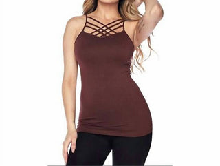 Aaaaa Fashion - Triple Criss-cross Cami Top