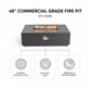 Volon Modern Rectangular Fire Pit Table in Light Gray