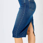 Judy Blue - Denim Midi Skirt- Plus