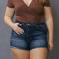 Kancan - High Rise Denim Shorts - Plus