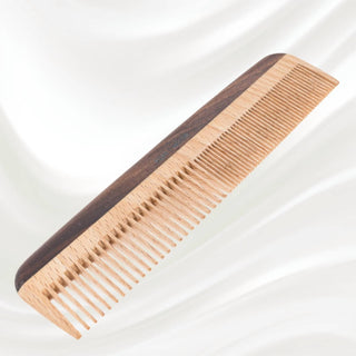 Koh-I-Noor Beauty Usa - Women's Legno Beech And Kotibe Wood Wide And Close Spread Tooth Comb