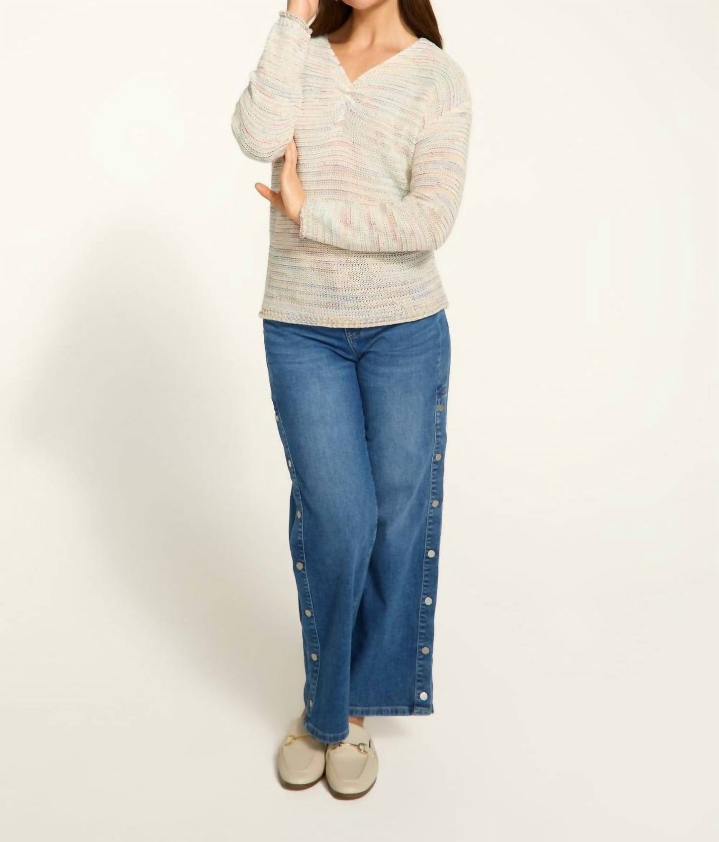 Fdj - Long Sleeve V-neck Sweater