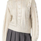 Steve Madden - Debbi Cable Cotton Boat Neck Sweater