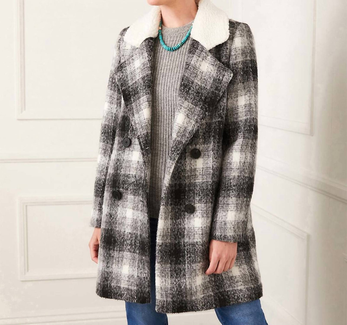 Karen Kane - Shearling Collar Coat