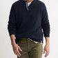 Jachs New York - Union Sherpa Lined Recycled Jacquard Henley Sweater