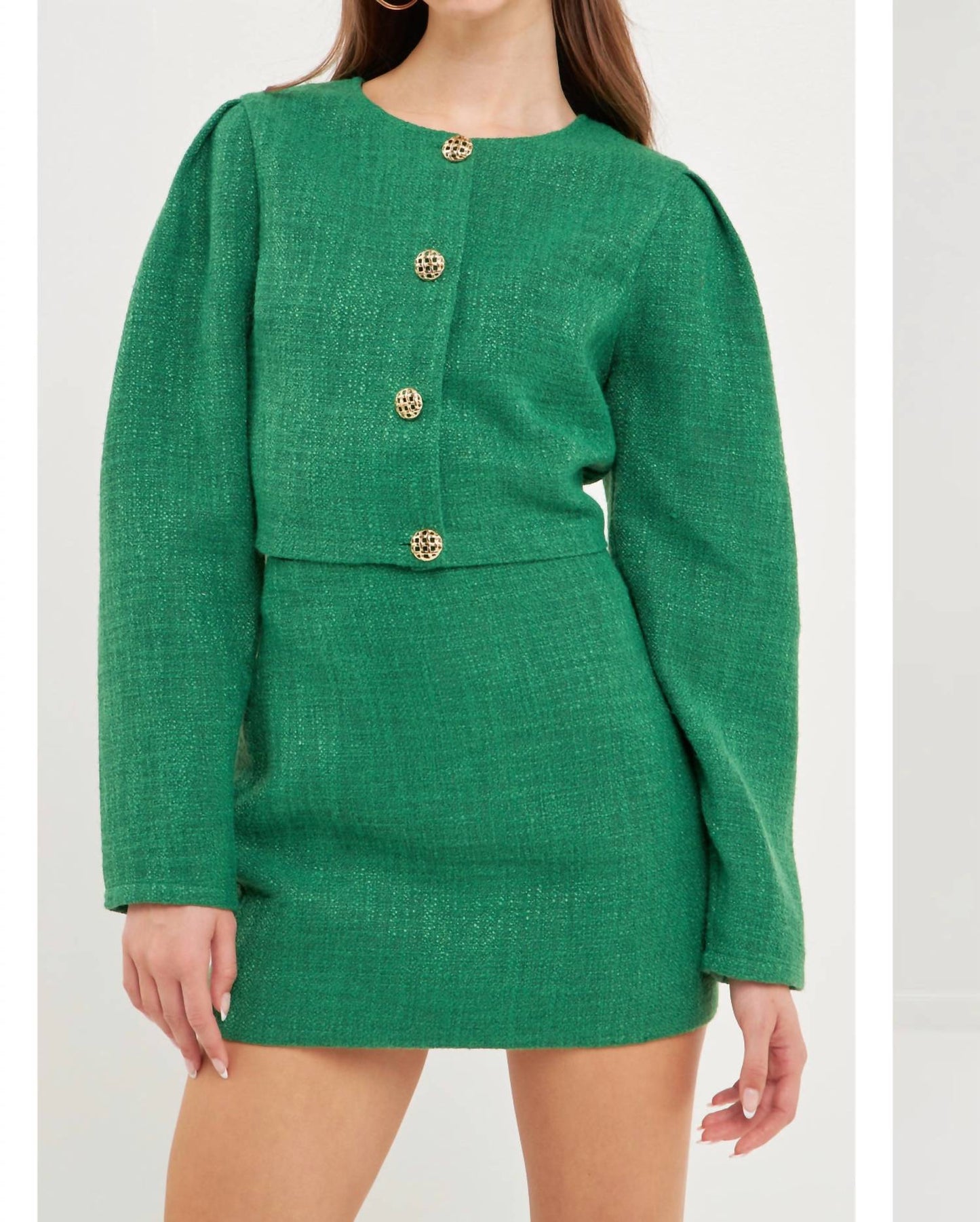Endless Rose - Crop Tweed Jacket