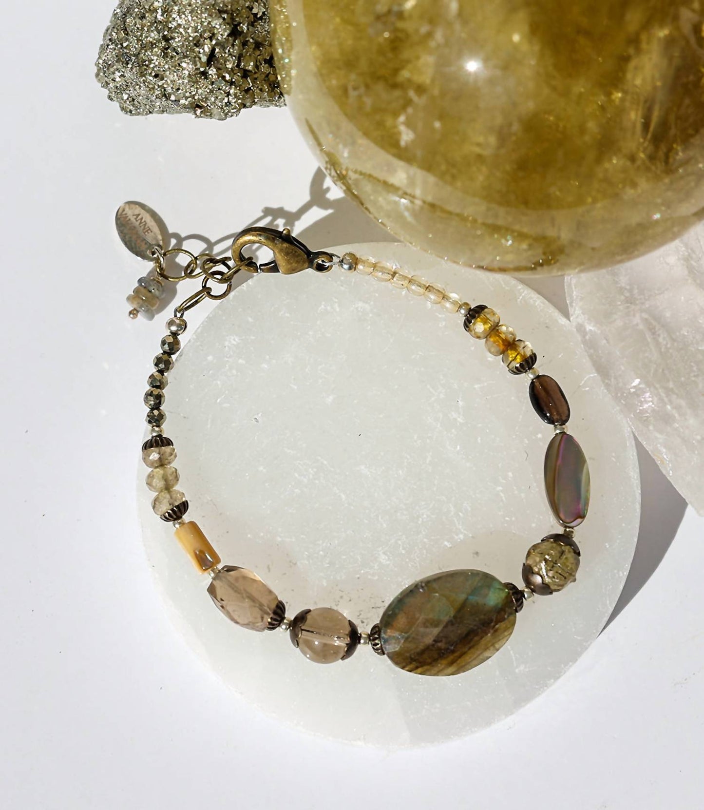 Anne Vaughan - Women's Labradorite Beaded Bracelet