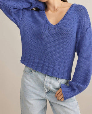 Z Supply - Vida Long Sleeve V-neck Sweater Riviera