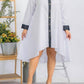 Karen T Design - Asymmetrical Shirt Dress With Contrast Collar