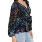 White Birch - Faux Wrap Top Long Sleeve