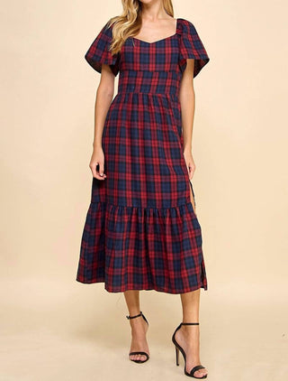 Tcec - Countryside Chic Plaid Midi