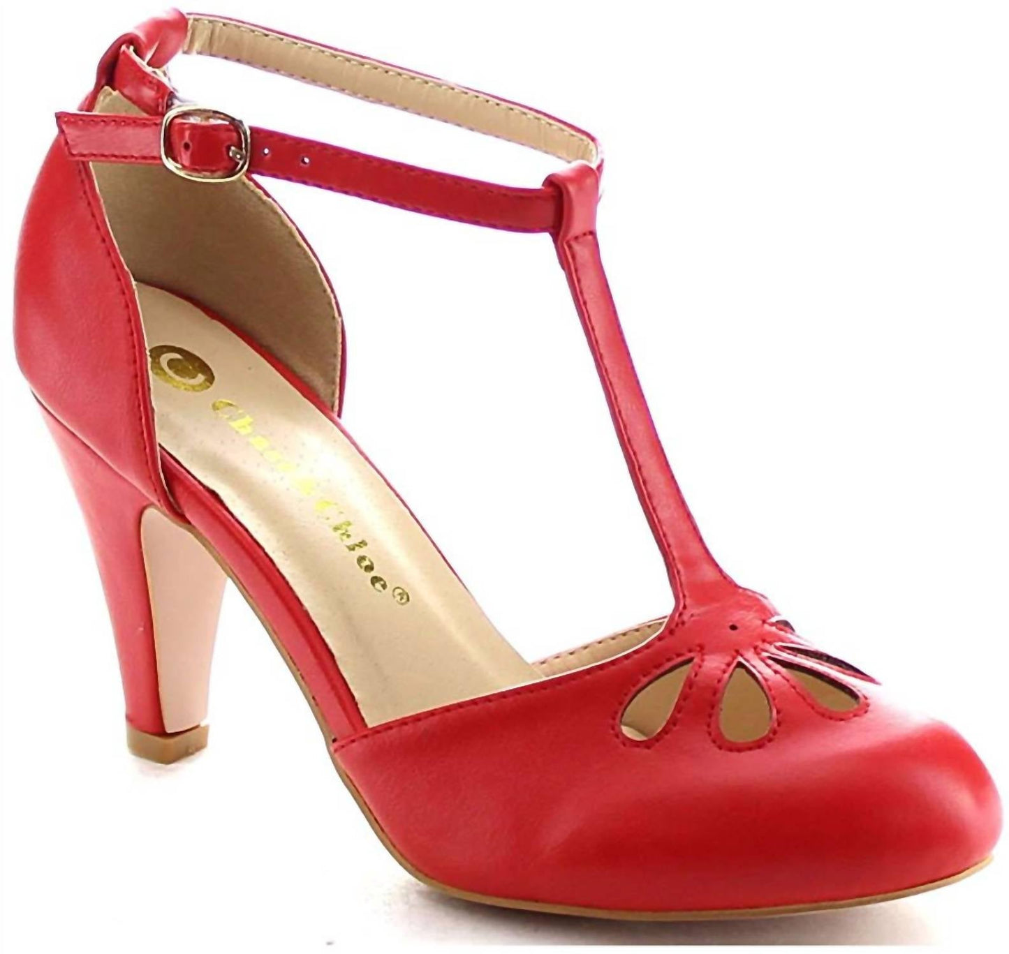 Chase + Chloe - Women's Kimmy-36 T-strap Pumps