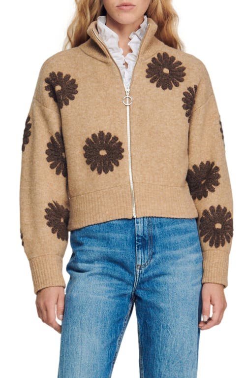 sandro Silas Zip Cardigan  Size 3