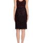 Theia - Sleeveless Beaded Mesh Dress