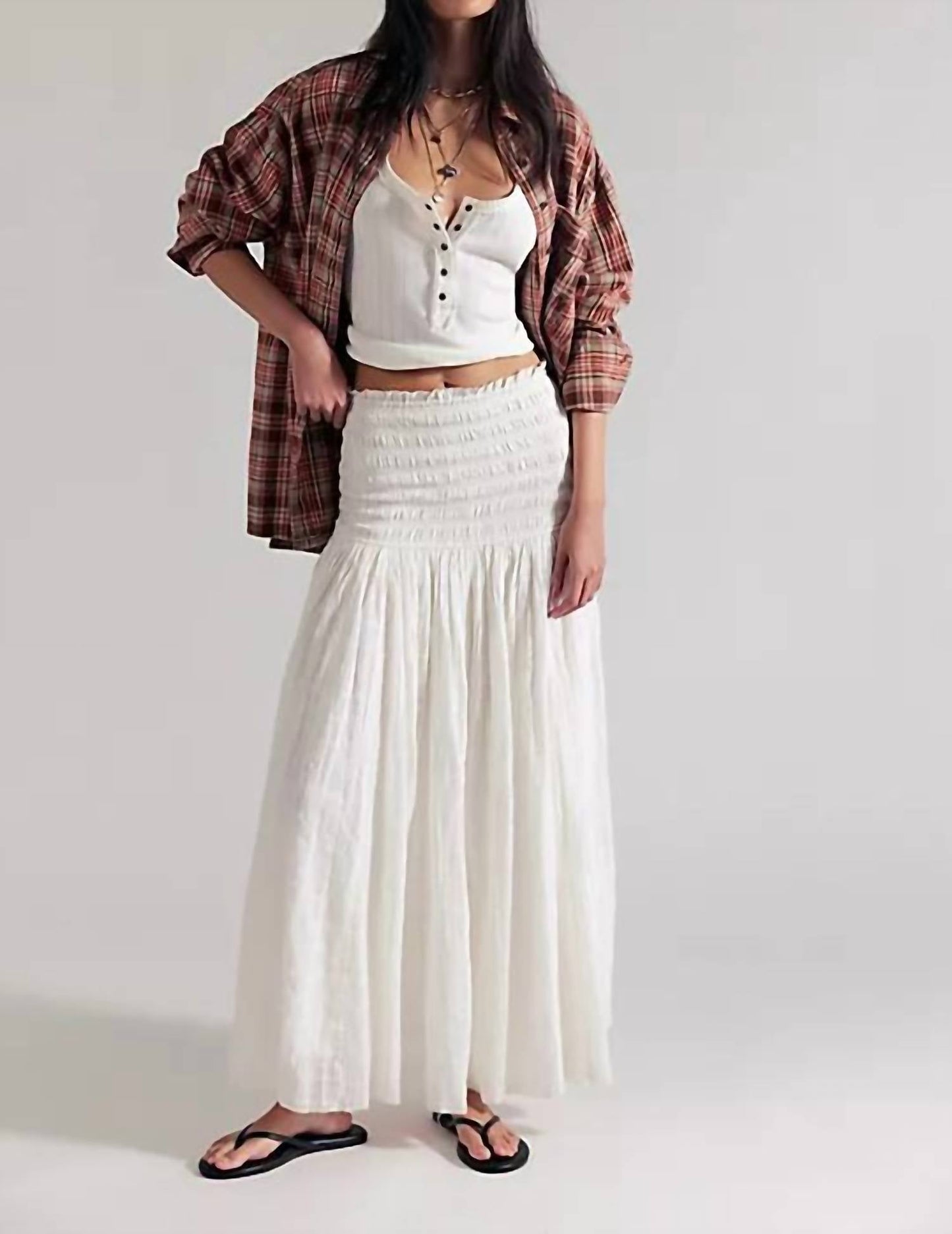 Free People - Raven Solid Maxi Skirt
