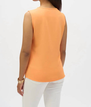 Joseph Ribkoff - Apricot Eggshell Keyhole Cut Out Sleeveless Top