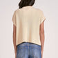 Elan - Sweater Cap Sleeve Crew Neck Top
