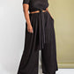 The Curve La - Plus Size Wrap Around Short Sleeve Top And Pants Set