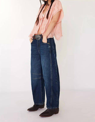 Free People - Good Luck Mid Rise Barrel Jeans