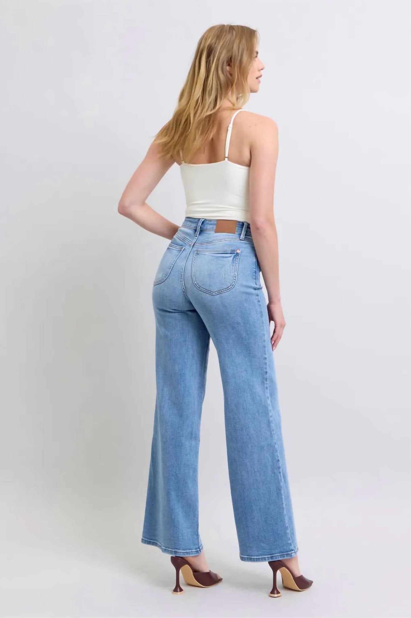 Judy Blue - Full Size Wide Leg Jeans With Pockets
