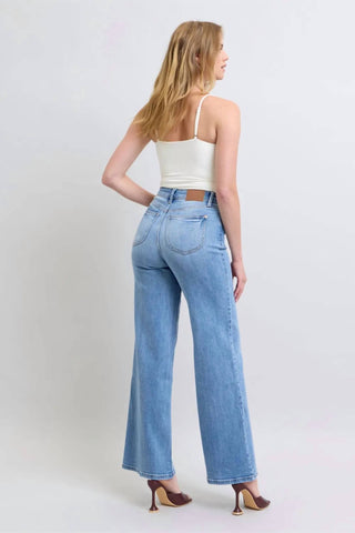 Judy Blue - Full Size Wide Leg Jeans With Pockets