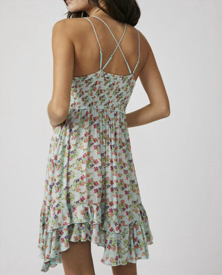Free People - Adella Printed Mini Slip Dress