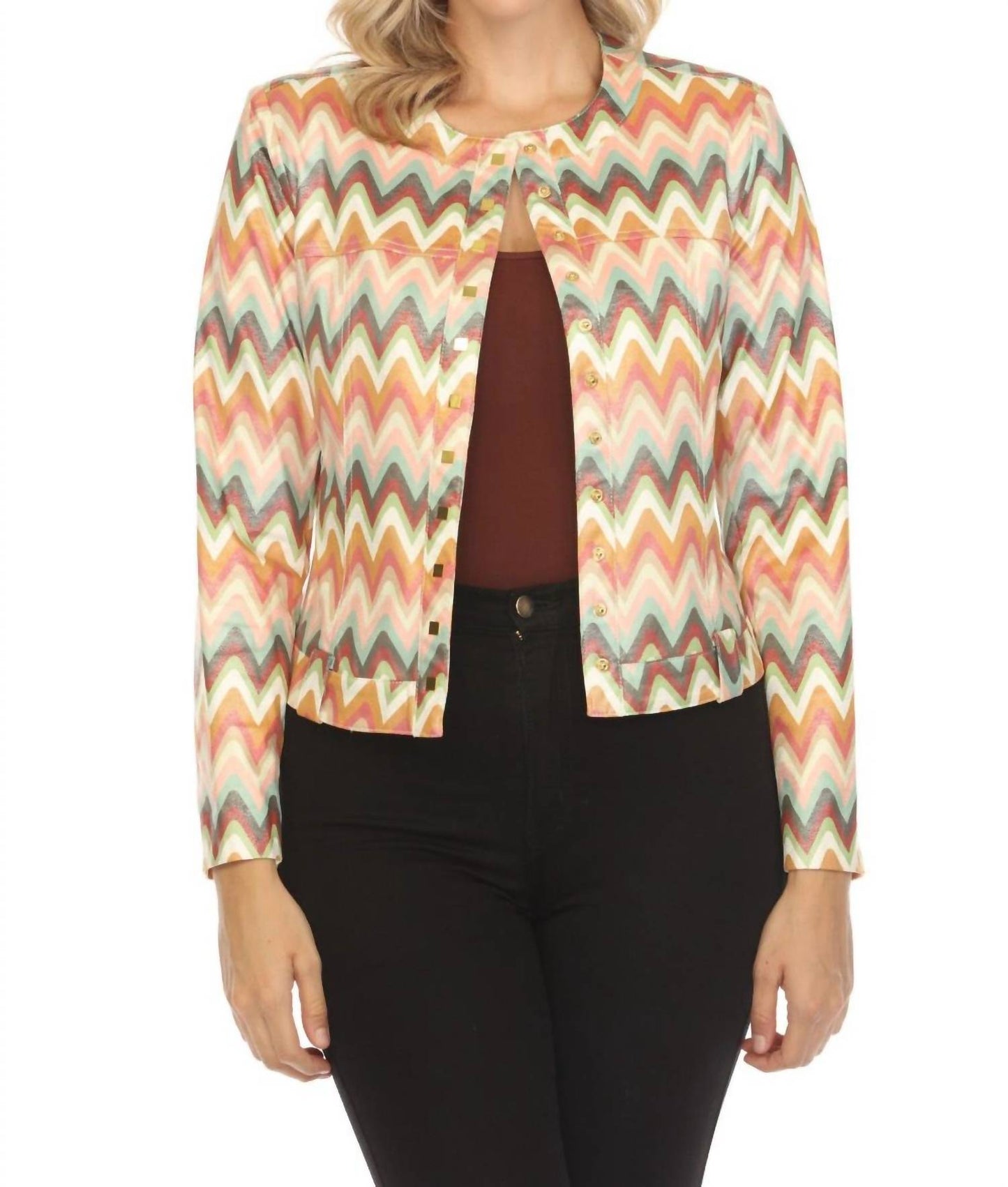 Insight - Chevron Vegan Leather Jacket