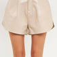 2.7 August Apparel - Faux Leather Shorts