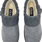 Clarks - Women's Slipper Suede Leather Knitted Collar Clog Slippers