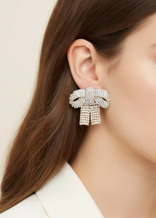 Accessory Concierge - Gemstone Bow Earrings