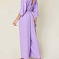 Double Take - Chic Surplice Wide Leg Jumpsuit