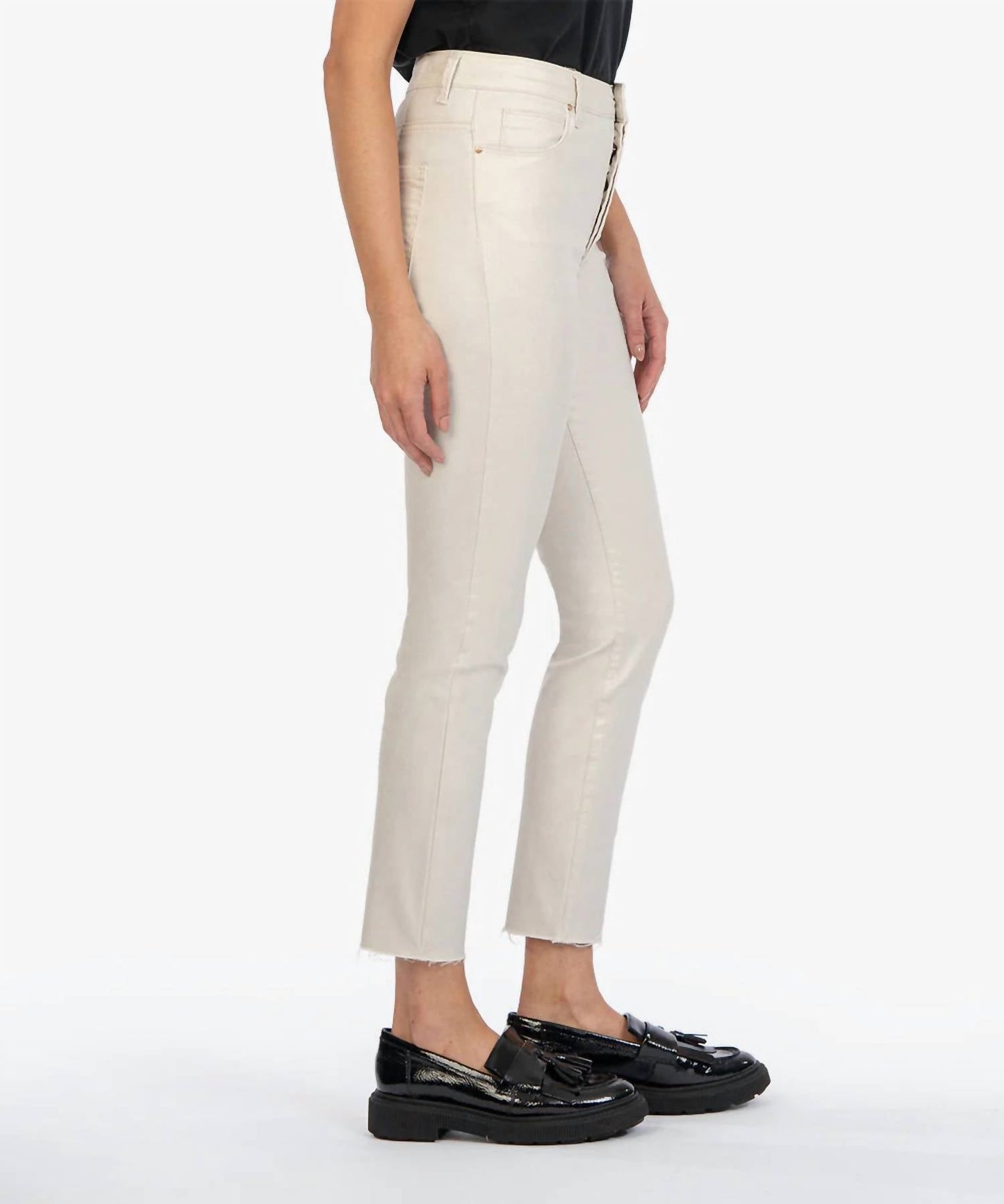 Kut From The Kloth - Charlize Coated High Rise Cigarette Leg Jeans