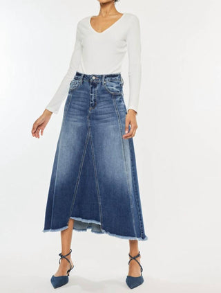 Kancan - Midnight Denim Maxi Skirt