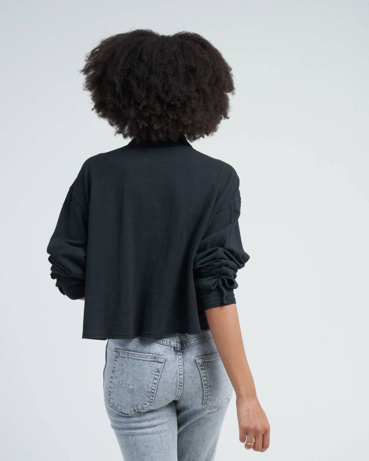 Askk Ny - crop knit shirt