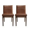 Upholstered Dining Chairs With Rubber Legs (Set of 2)